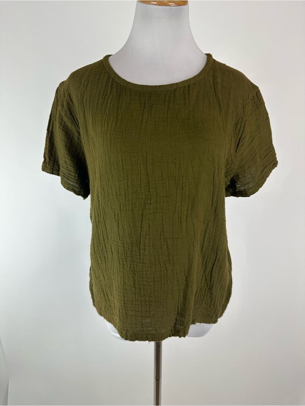 Honest Cotton Green Gauze Cotton Top Breezy Cool One Size